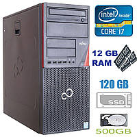 ПК Fujitsu P420 MT/ Core i7-4770/ 12 GB RAM/ 120 GB SSD + 500 GB HDD/ HD Graphics 4600.