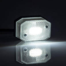 Ліхтар габаритний Fristom FT-001 B LED білий зі світловідбивачем і проводом, фото 4