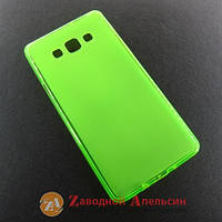 Samsung A7 A700 чехол слиликоновый Cover green