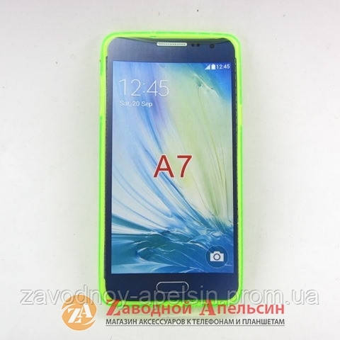 Samsung A7 A700 чехол слиликоновый Cover green - фото 3 - id-p576503253