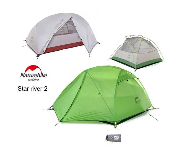 Двухместная палатка Naturehike Star River 2 силикон 20D нейлон NH17T012 ...