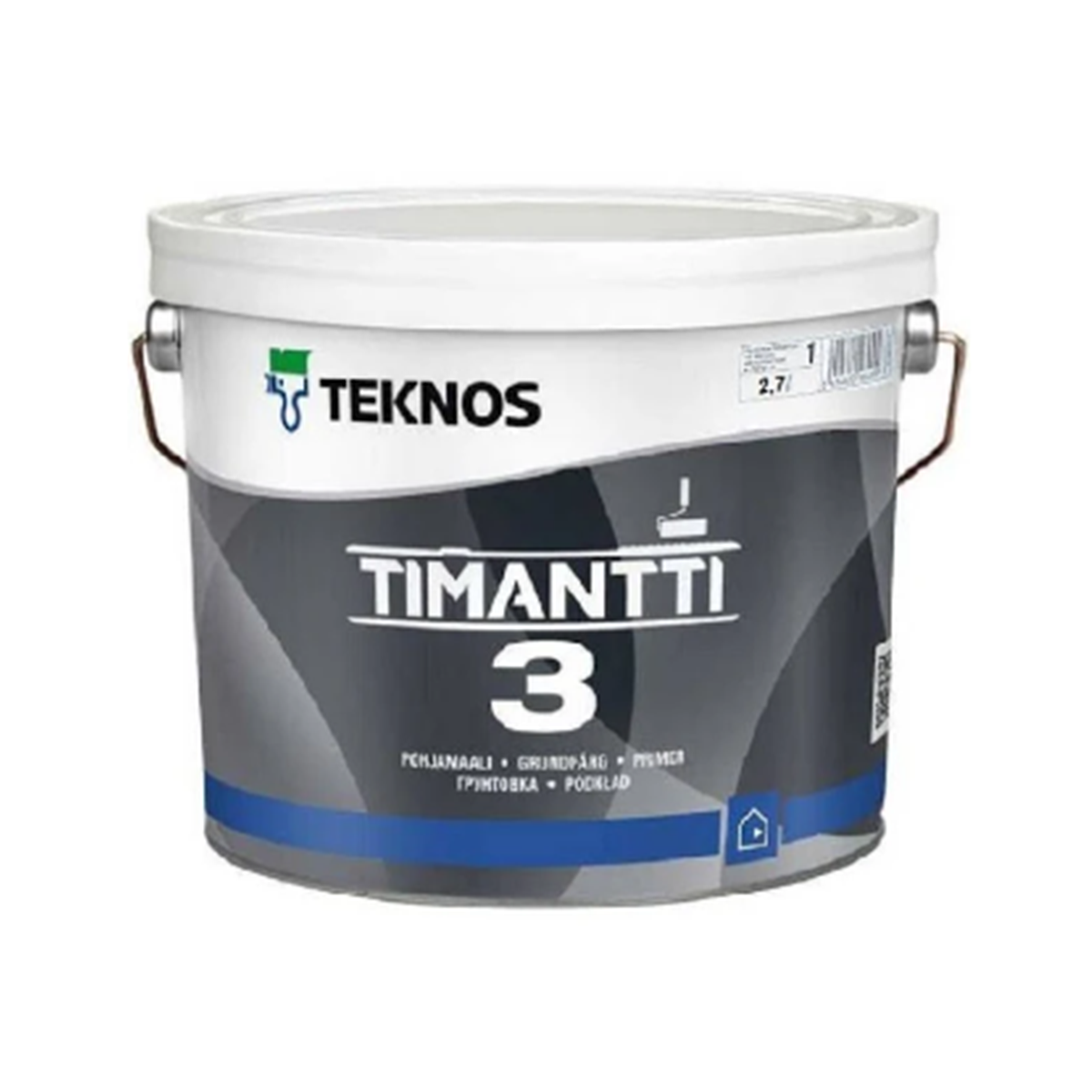 Грунт-фарба для стін і стель Teknos Timantti 3 2.7 л