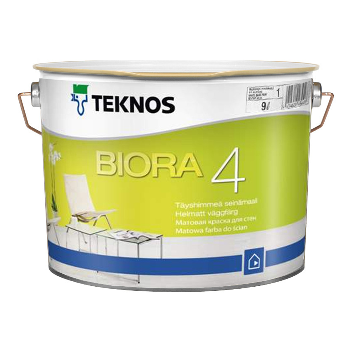 Матова акрилатна фарба Teknos Biora 4 9л