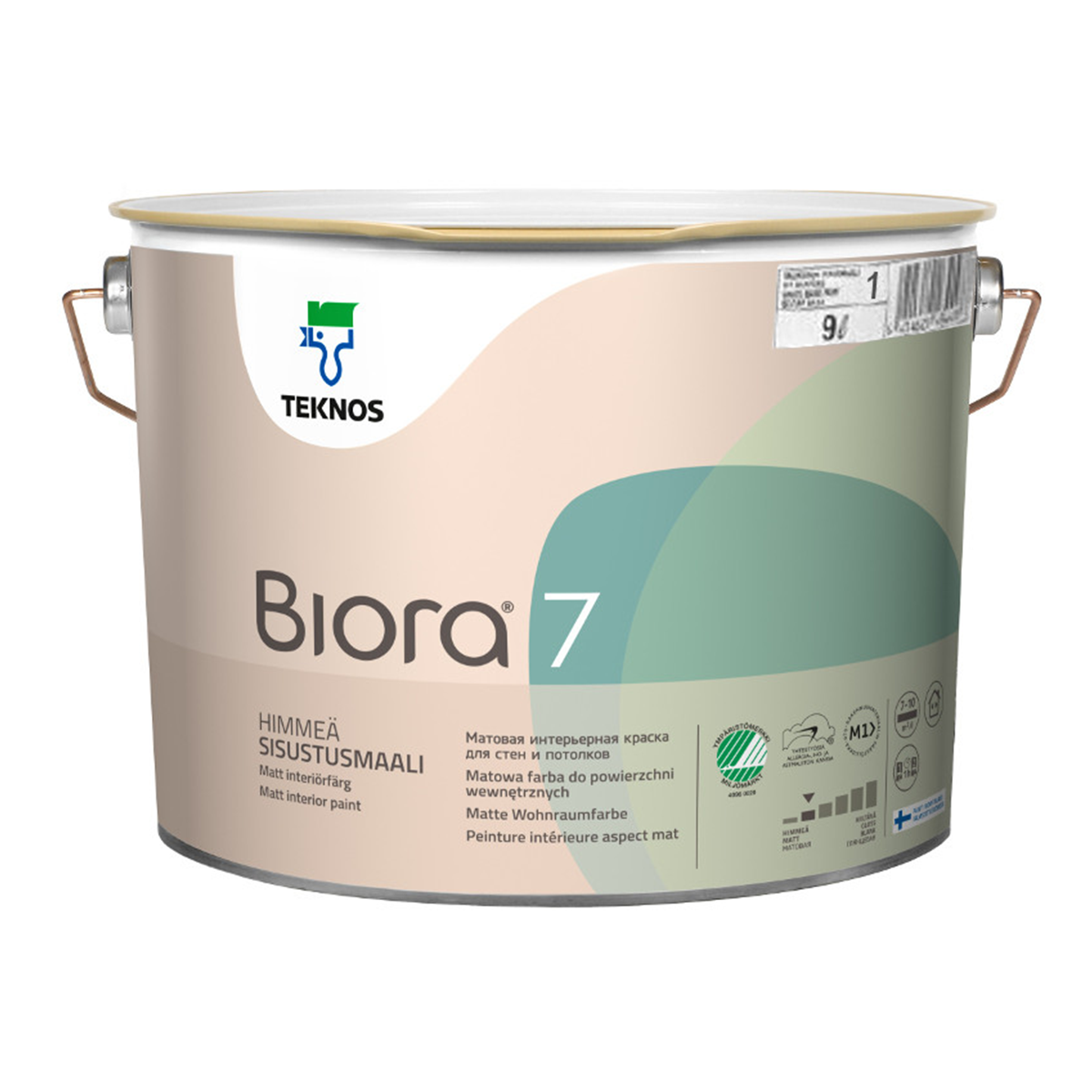 Фарба для стін і стелі Teknos Biora 7 9л