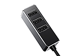Адаптер автомобільний BASEUS CCTON-0G 4USB, 5.5 A, сірий, фото 4