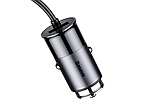 Адаптер автомобільний BASEUS CCTON-0G 4USB, 5.5 A, сірий, фото 5