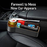 Органайзер в авто BASEUS Elegant Car Storage Box CRCWH-01, чорний, фото 9