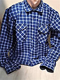 Сорочка чоловіча Glo-story 54-64 р Утеплена чоловіча сорочка Картата сорочка чоловіча Сорочка на флісі, фото 8
