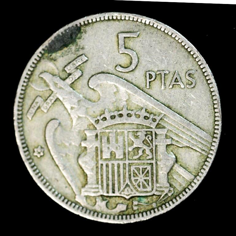Монета Іспанії 5 песет 1957 р. Франсіско Франко