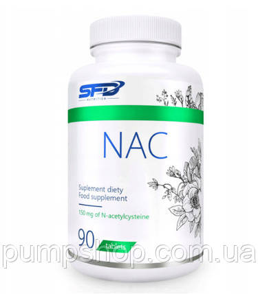 Амінокислота N-ацетил L-цистеїн SFD Nutrition NAC 90 таб. (уцінка термін по 12.23), фото 1