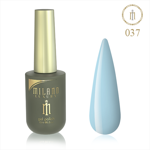Гель-лак MILANO LUXURY 15 мл No 037 (Блакитний пил)