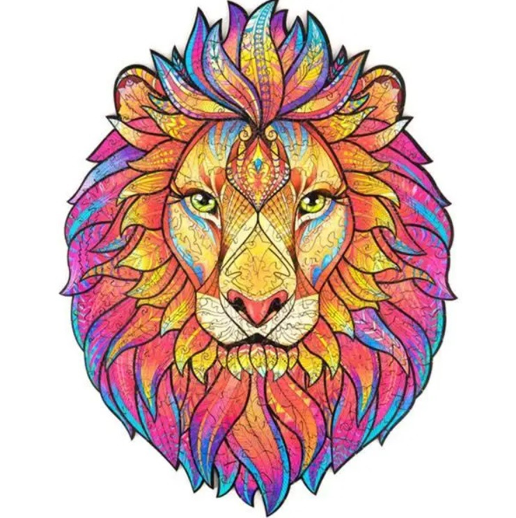 Пазл дерев'яний MD 1621 А5, лев, фото 1