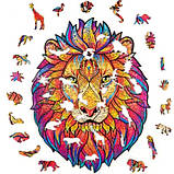 Пазл дерев'яний MD 1621 А5, лев, фото 2