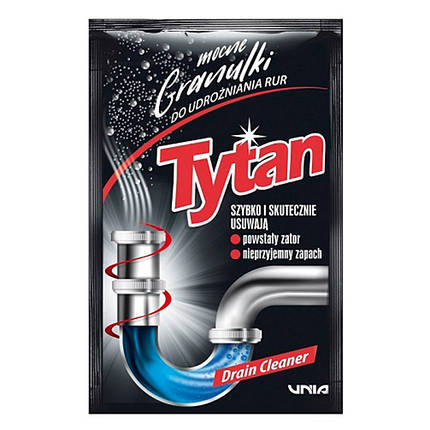 Гранулы для чистки труб Tytan, 40 г, мини-упаковка, фото 1
