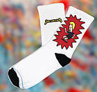 Шкарпетки високі весна/осінь LOMM Premium 0220 Metallica Beavis Україна р41-46 білі 20035235, фото 3