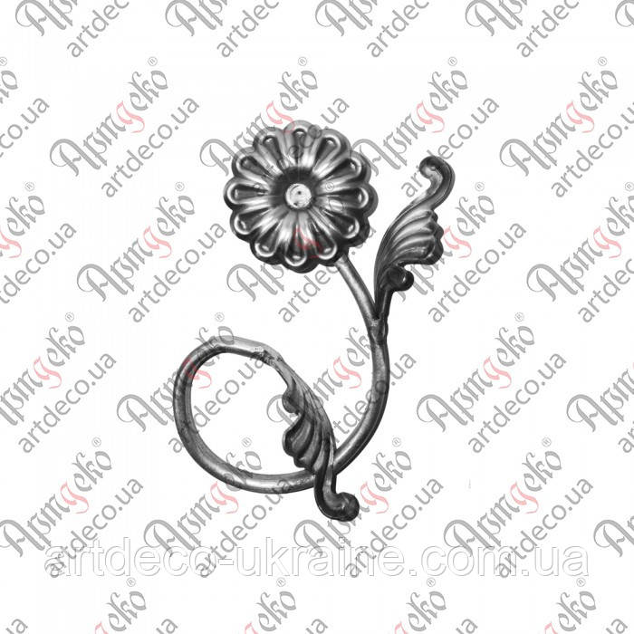 Завиток з листям 180х110х12 лівий Арт. 12.542, фото 1