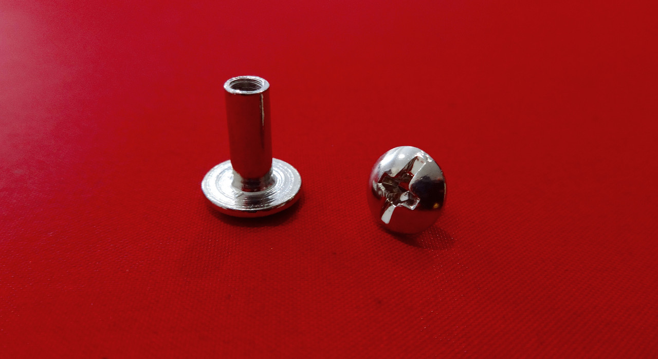 Гвинт ремінний подовжений нікель (10х10 мм), фото 1