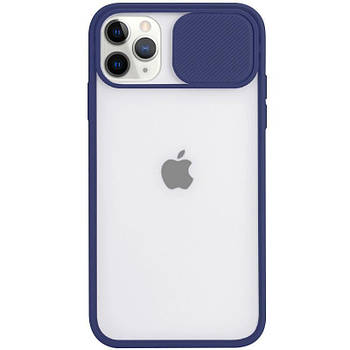 Чохол Hide Camera Matte для iPhone 13 Pro Max (04) Dark Blue темно-синій