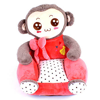 Дитяче м'яке плюшеве крісло іграшка "Мавпочка" B 34630 Рожевий