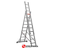 Трехсекционная алюминиевая лестница Triomax Pro VIRASTAR 3x9 ступеней