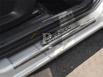 Накладки на пороги "Premium" Ford Connect I Fl 2009-2013 (2 шт.) — Захисні накладки на пороги Форд