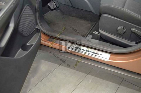 Накладки на пороги "Premium" Ford Ecosport II/II Fl 2013-2017/2017- (4 шт.) — Захисні накладки на