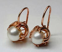 Булатні сережки з перлами