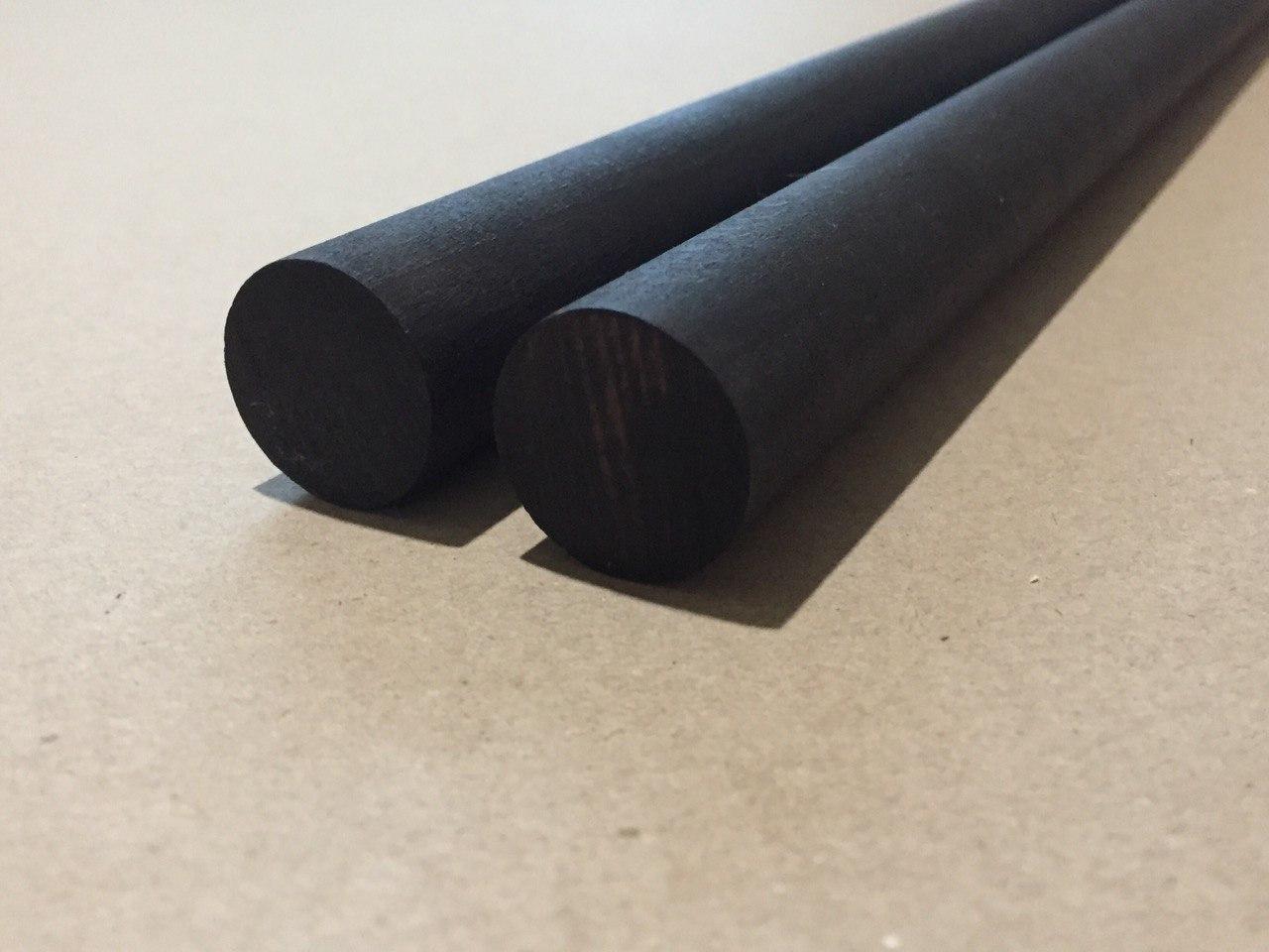 Парні палички з бука чорні довжина 65 см, діаметр 2,5 см
