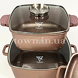 Набір каструль з гранітним антипригарним покриттям Top Kitchen 00025, набір посуду каструлі, казани з кришками, фото 6