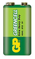 Батарейка солевая GP 1604G-S1 Greencell 6F22 9V крона (трей)