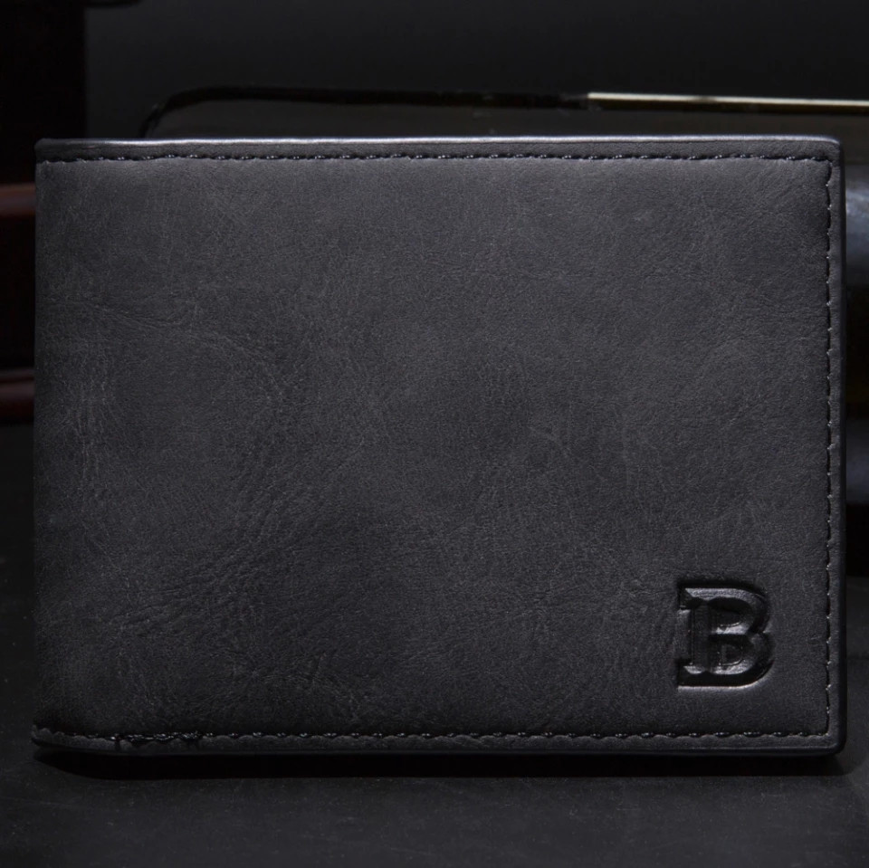 Чоловічий гаманець гаманець, портмоне Baborry чорного кольору, фото 1