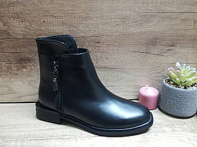 Жіночі черевики осінь 2021 шкіряні чорні LEXI, фото 2