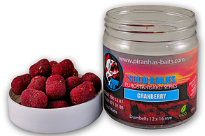 Бойл варені Piranhas Baits Solid Boilies Euro Series Cranberry 12x16mm 100gr