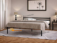 Кровать двуспальная металлическая Комфорт-1 МФ Метакам 160х190, Черный матовый