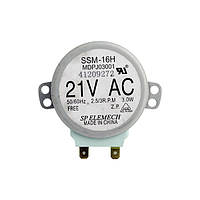 Двигун піддону для СВЧ печі SSM-16H MDPJ03001 2.5/3r/min 21 3W H(шток)=14mm Samsung
