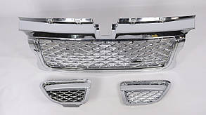 Решітка + зябра ( хром решітка + хром сітка) Range Rover Sport 2005-2009