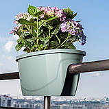 Горщик для квітів на перила Emerald 15,5 л червоний, фото 3