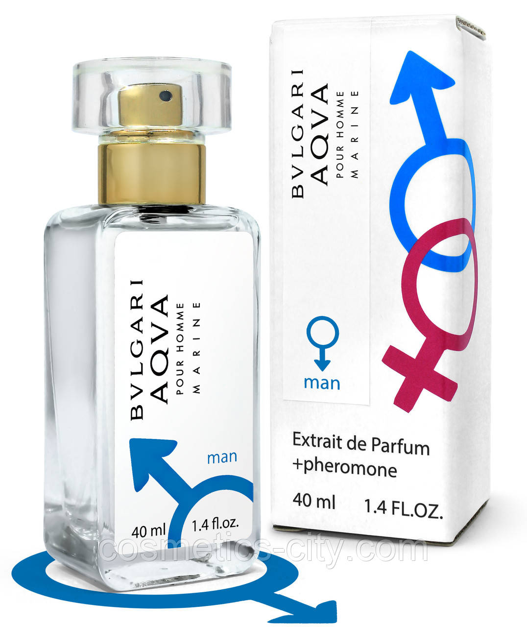 Тестер Pheromone чоловічий Bvlgari Aqva Pour Homme Marine, 40 мл