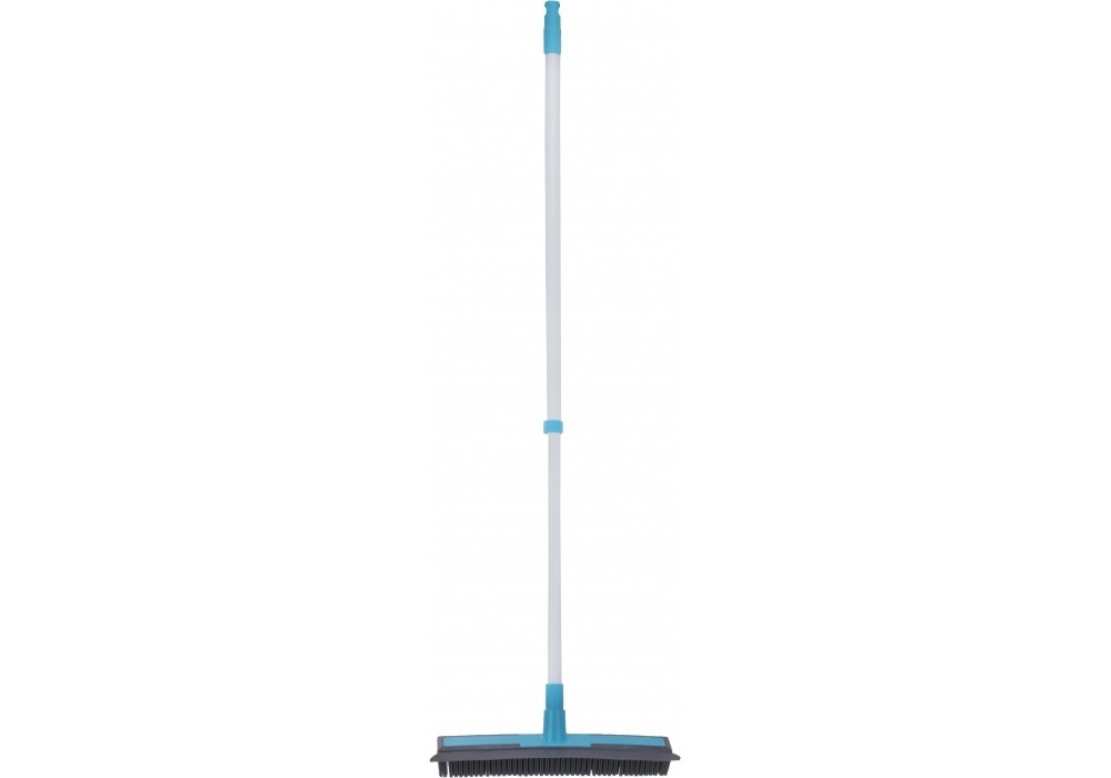 Щітка для підлоги з гумовим ворсом та штовхачем води, OPTIMA CLEANING, блакитна