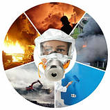 Протигаз повнолицевої Fire Mask TZL-30 захист органів дихання на 30 хв протипожежна маска, фото 5