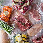 Комплект 2 шт Пакети в рулоні для вакууматора 5 м х 25 см / Вакуумний рулон для вакуумного пакувальника, фото 2