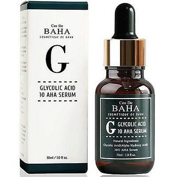 Сироватка c гліколевою кислотою Cos De Baha G Glycolic Acid 10 AHA Serum 30 мл