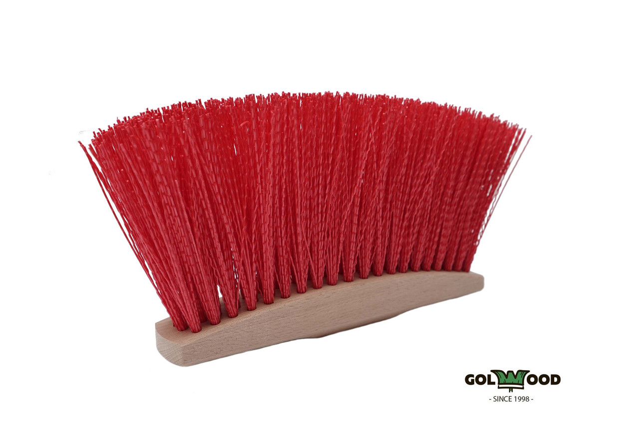 Мітла для вулиці 25 см з дерев'яним держаком L-1300 з різьбою, фото 1