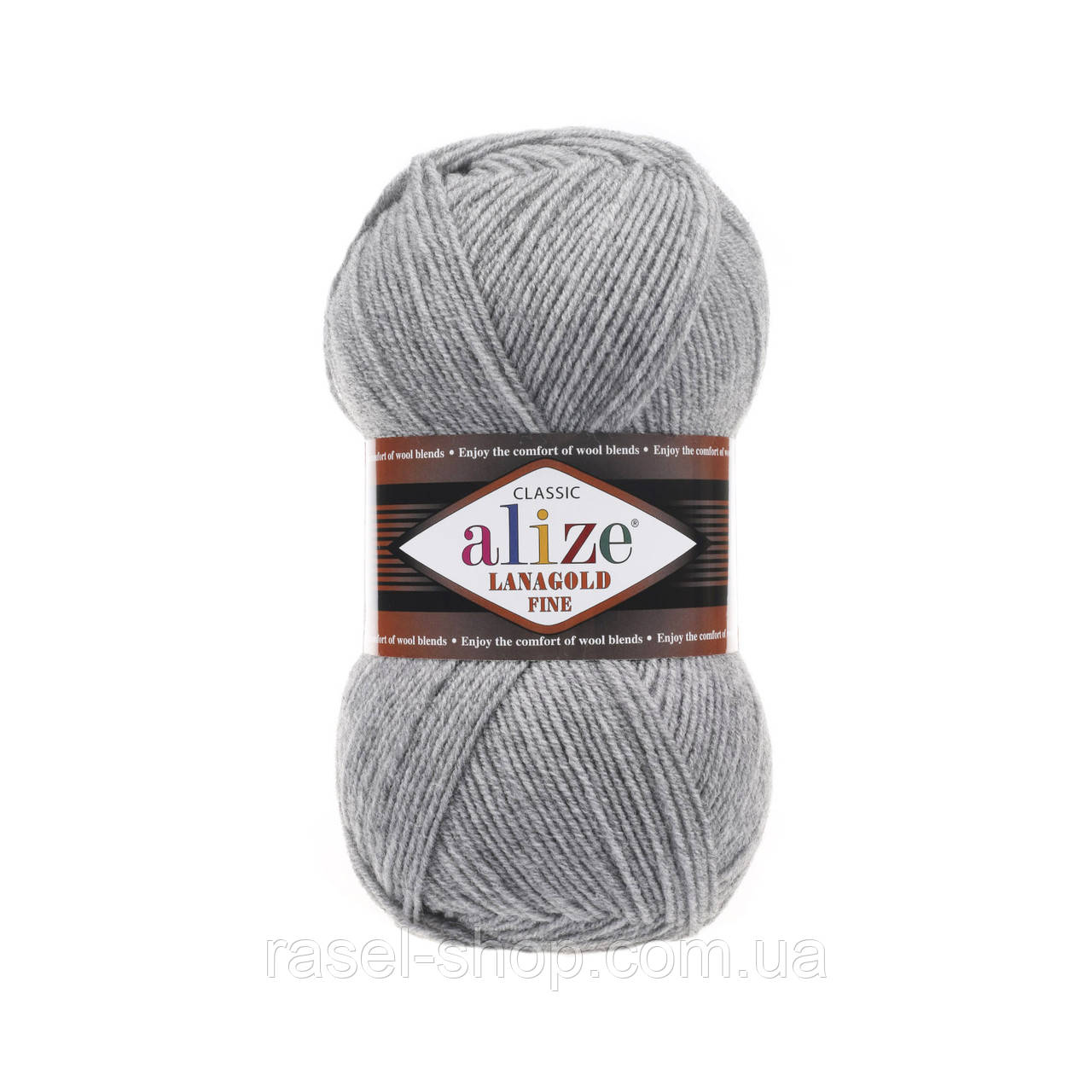 Alize Lanagold Fine серый меланж №21