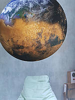 Обои флизелиновые эко Decoprint Good Vibes 100х100 молодежные детские панно наклейка земной шар планета земля