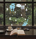 Інтер'єрна вінілова наклейка на стіну і вікно Тигрик 2022 в лісі, фото 5