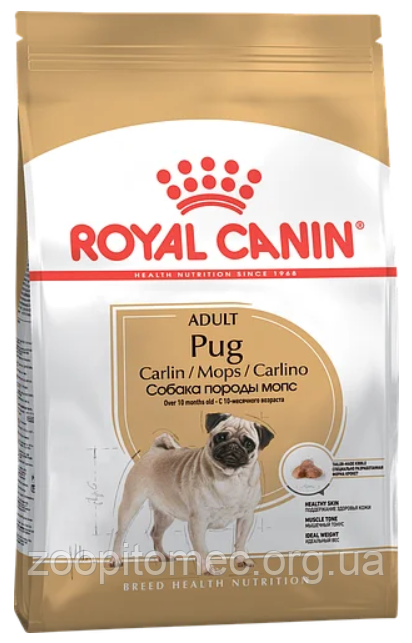 Сухий корм для собак Royal Canin (Роял Канін) PUG ADULT породи мопс від 10 місяців, 500 г