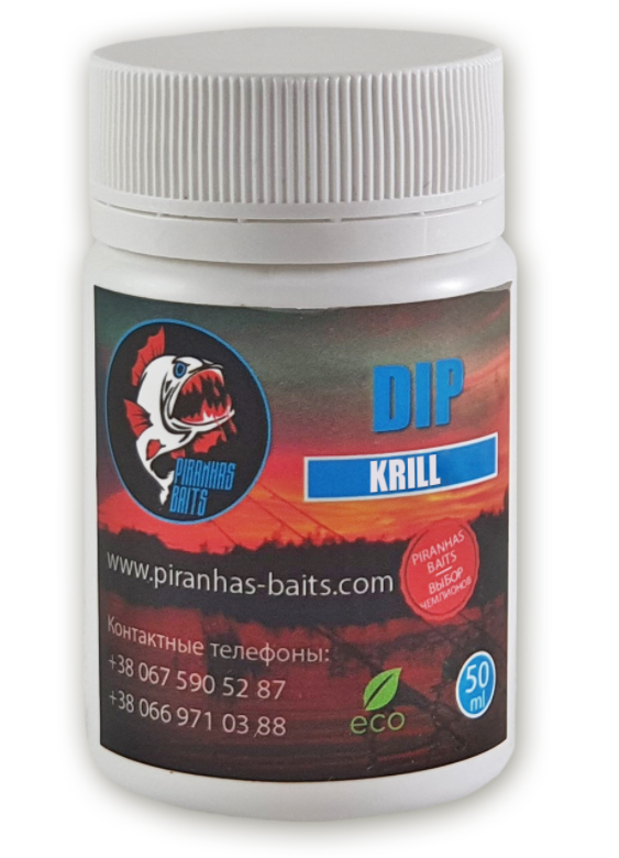 Діп Piranhas Baits Dip Krill (Кріль) 50ml, фото 1
