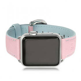 Ремінець з штучної шкіри для Apple Watch 42 mm Baseus Colorful Watchband рожево-блакитний