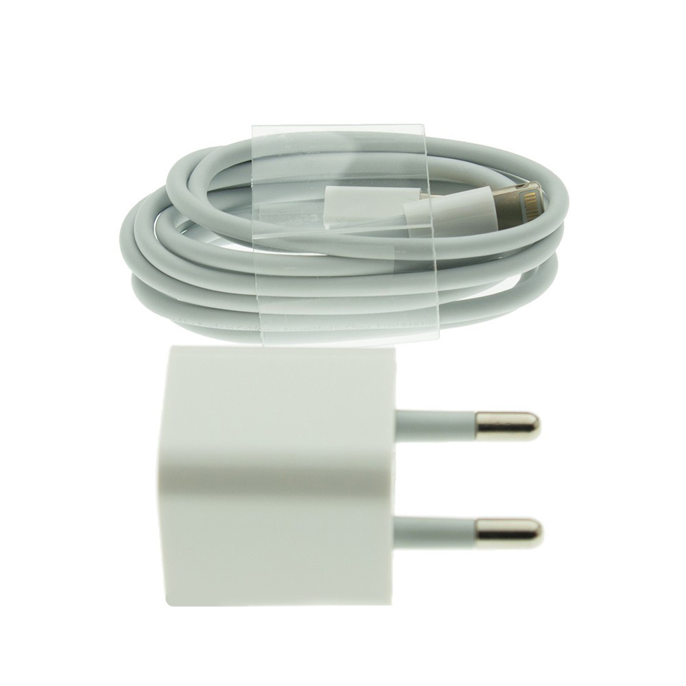 Мережевий зарядний пристрій WUW T17 1USB 1A + кабель Lightning 1 м Білий